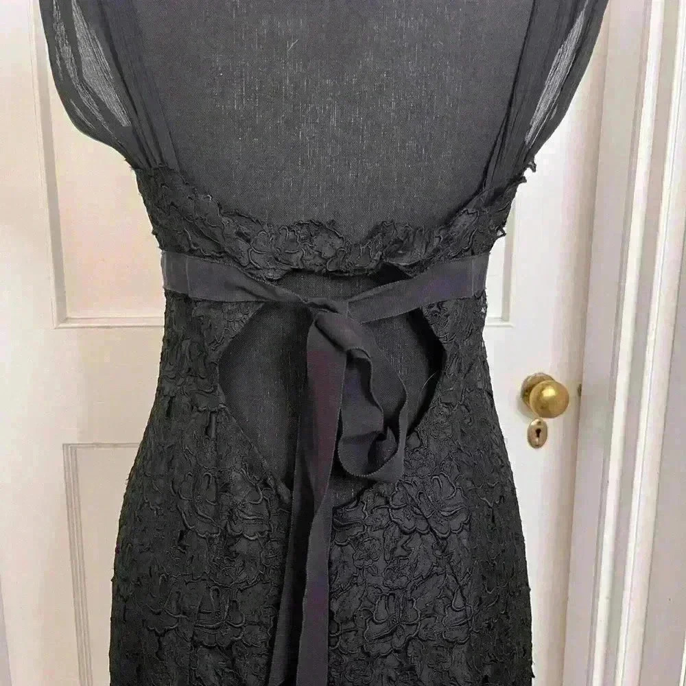 Women’s Silk, Lacey Nicole Miller Black Dress Size 8 - Picture 14 of 16